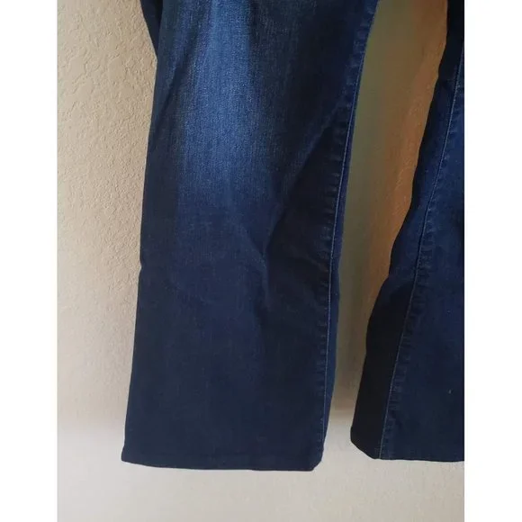 ELOQUII Woman's Size 22 Boot Cut Dark Wash Whiskering High Rise - Picture 3 of 8